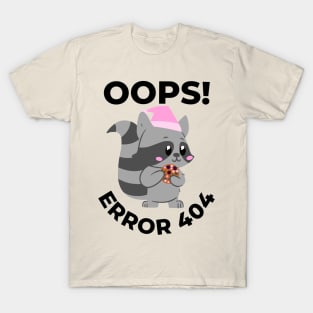 Oops error 404 raccoon - Computer T-Shirt